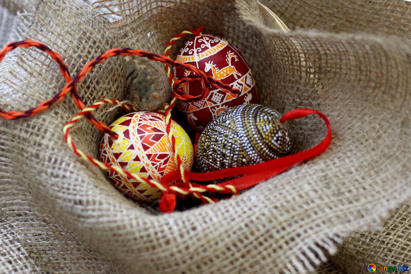 Easter eggs in a basket №51218