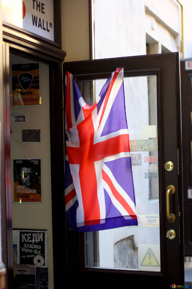 Bandiera dell`Inghilterra sulla porta №51879