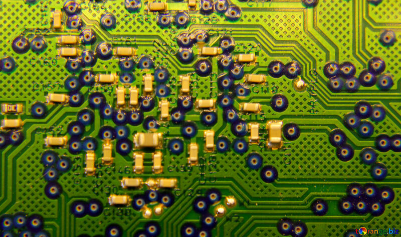 Placa de circuito textura tecnologia fundo verde №51564
