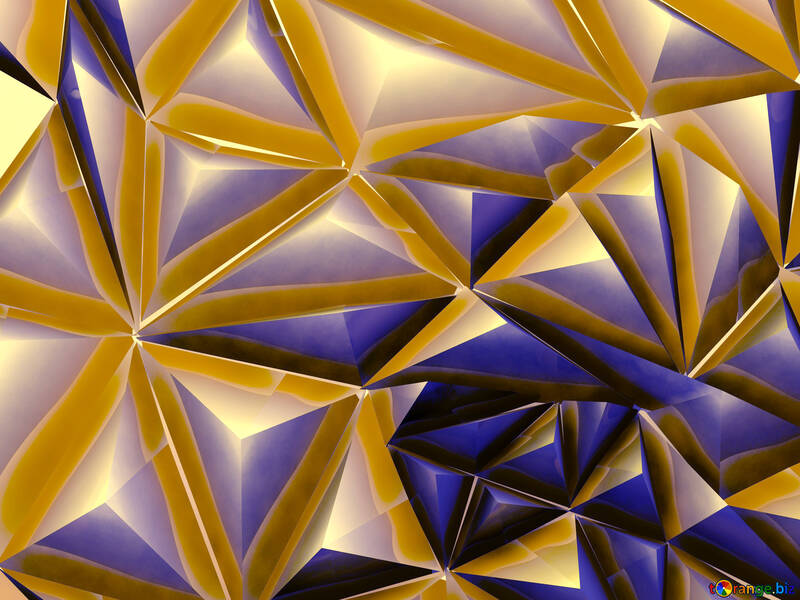 Polygon gold metallic futuristic background №51585