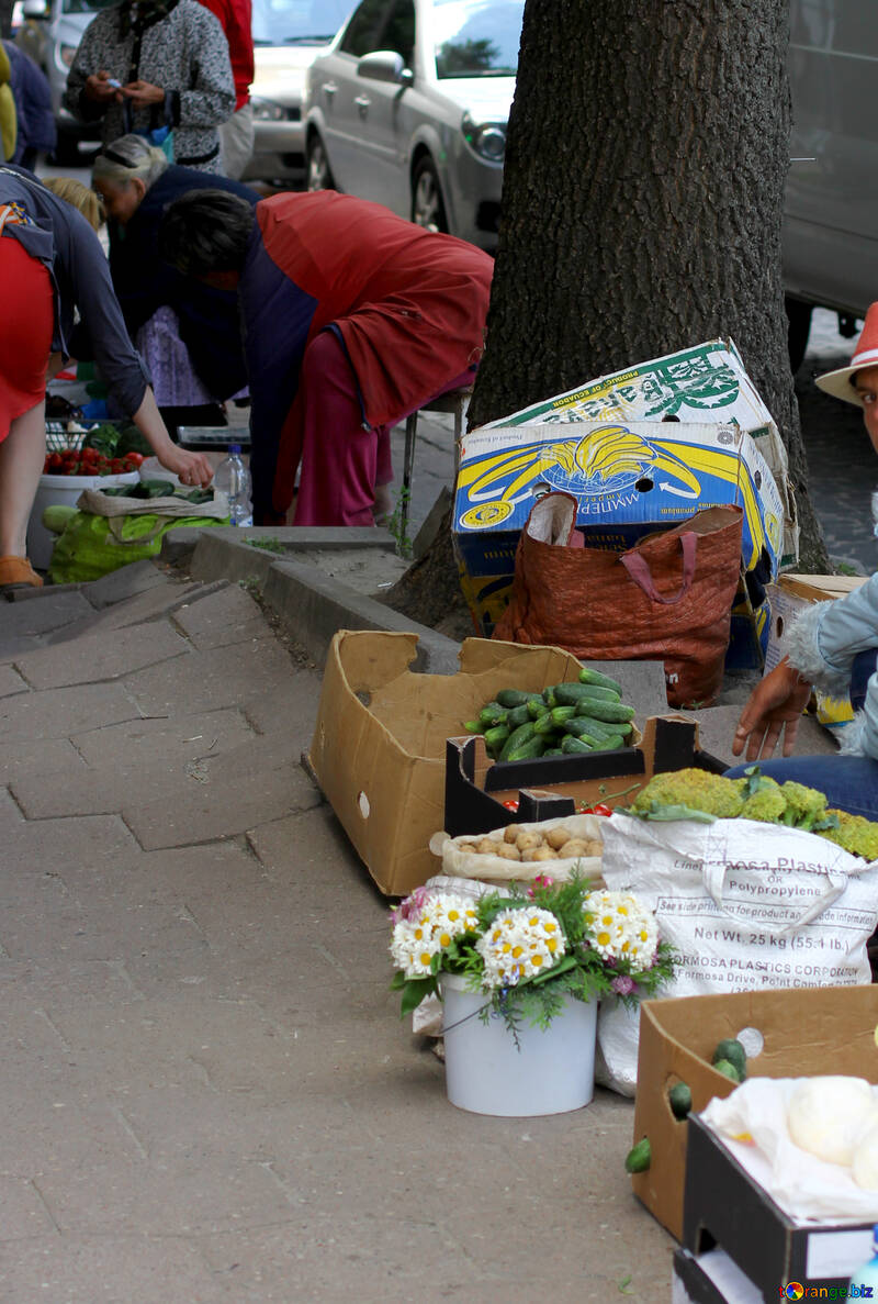 calçada venda mercado de flores de rua №51778