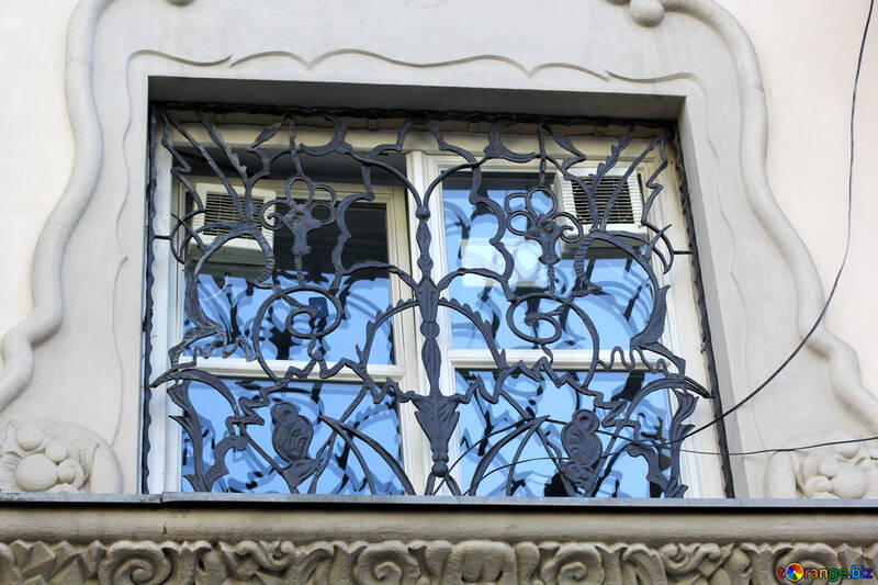 Вікна з декоративними гратами спереду. №51896
