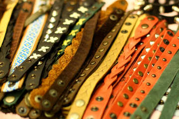 leather belts bracelets №52982