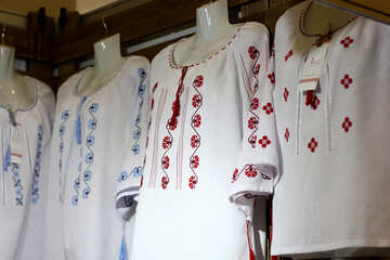 three embroidered blouses shirts clothes in shop №52676