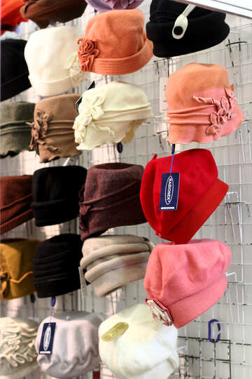 Chapeaux chapeau chapeau dans un magasin №52595
