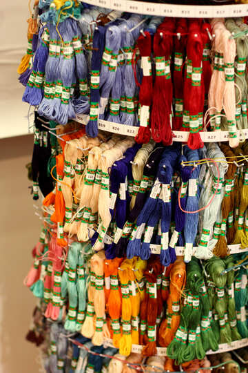 Cabideiro de roupas fios de tecido de algodão de toalhas Fios coloridos №52629