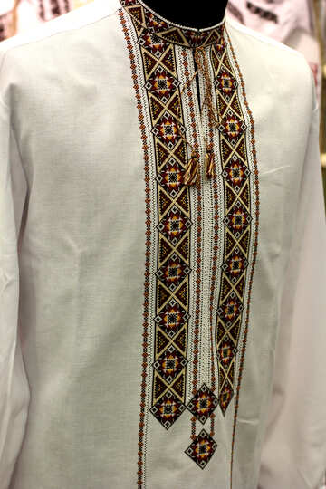white embroidery cloth shirt №52848