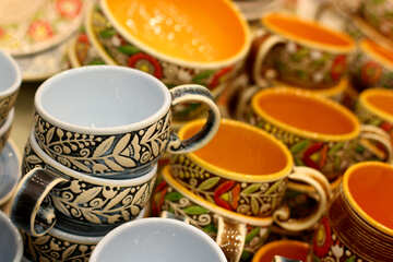 Xícaras de chá de canecas de várias cores diferentes №52754