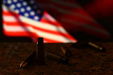 Bandiera americana nei proiettili di sfondo №52494