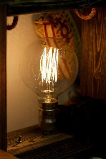 A table lamp lightbulb retro style №52836