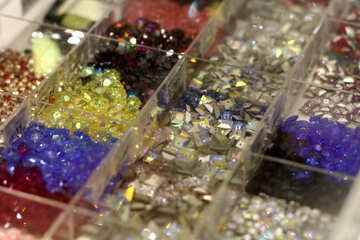 Perle di vetro glitterato №52551