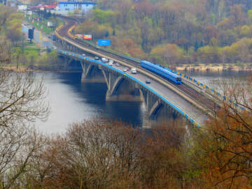 Bridge over water river train №52433