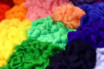 Hilos de colores de fondo de algodón de lana №52804