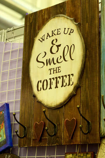 Signo de café despierta y huele №52863