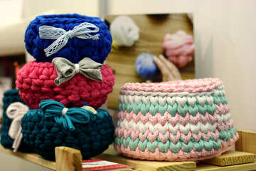 Pots tricotés en laine filée №52751