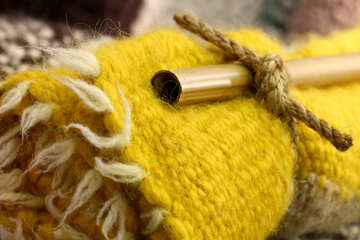 yellow yarn cloth №52885