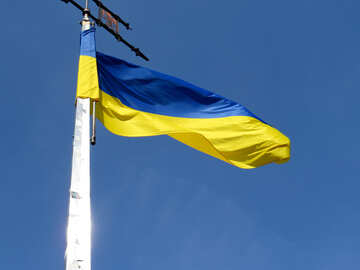Blue and yellow flag №52080
