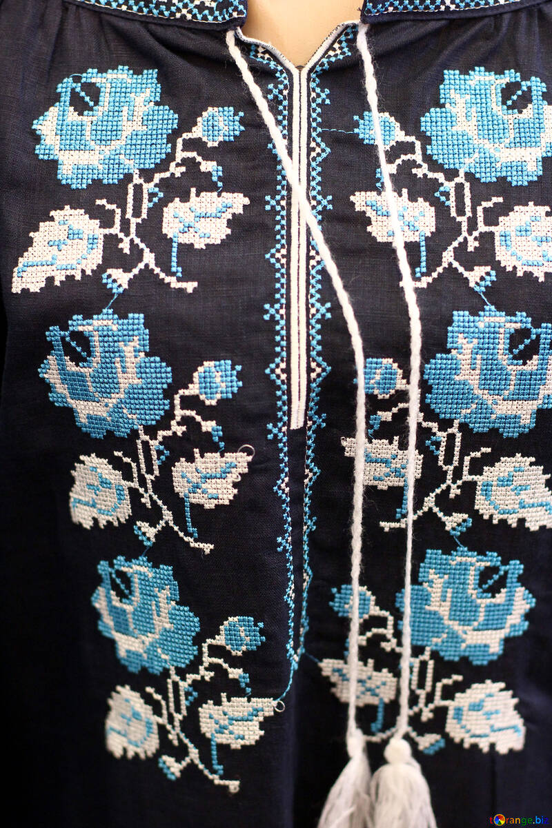 花花柄トップ黒と青花の咲く植物ジャケット №52690