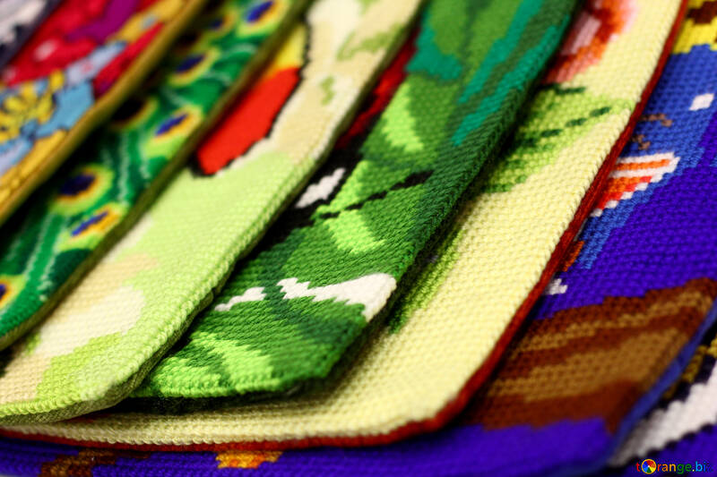 Carte colorate in tessuto Tappeti forma colori carte sfocate №52731