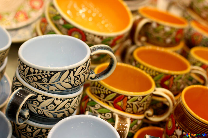 Più tazze di tazze da tè di colore diverso №52754