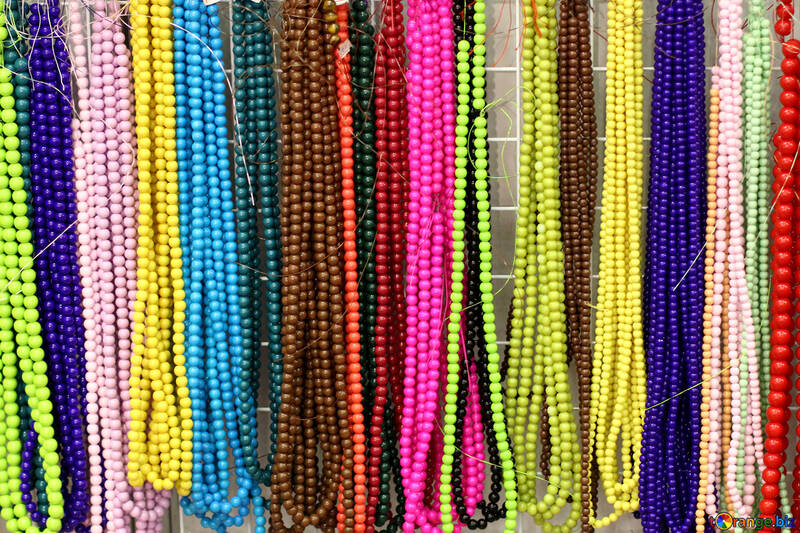 Necklace color beads №52703