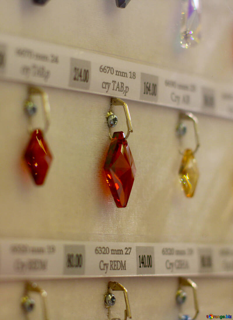 jewel gems earings keychains redstone ring №52542