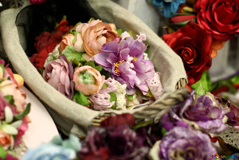 Basket of flowers №52811