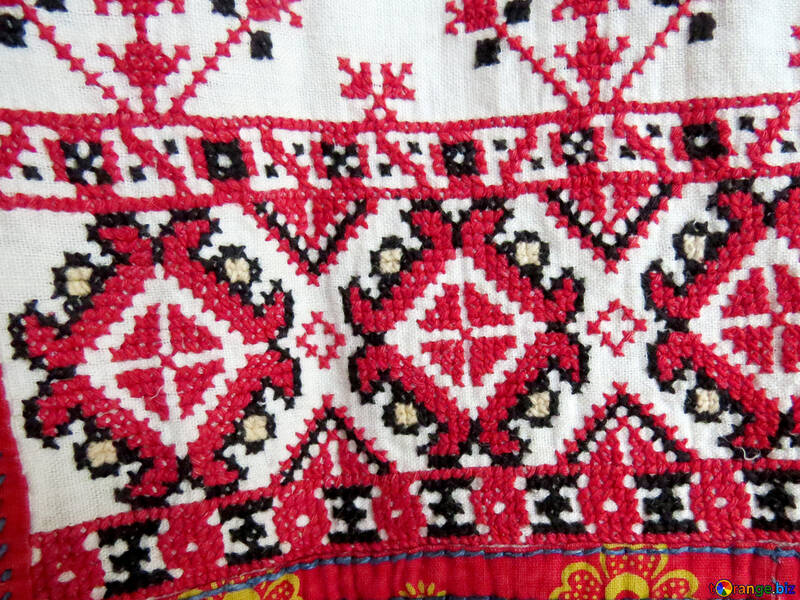 Tissu à motif textile rouge №52364