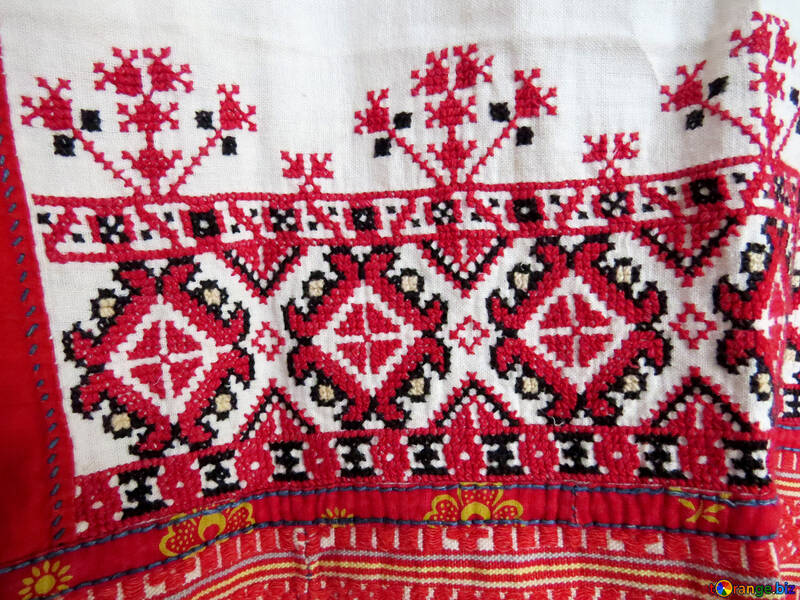 Vermelho e preto padrão tecido pano vestido tapete №52365