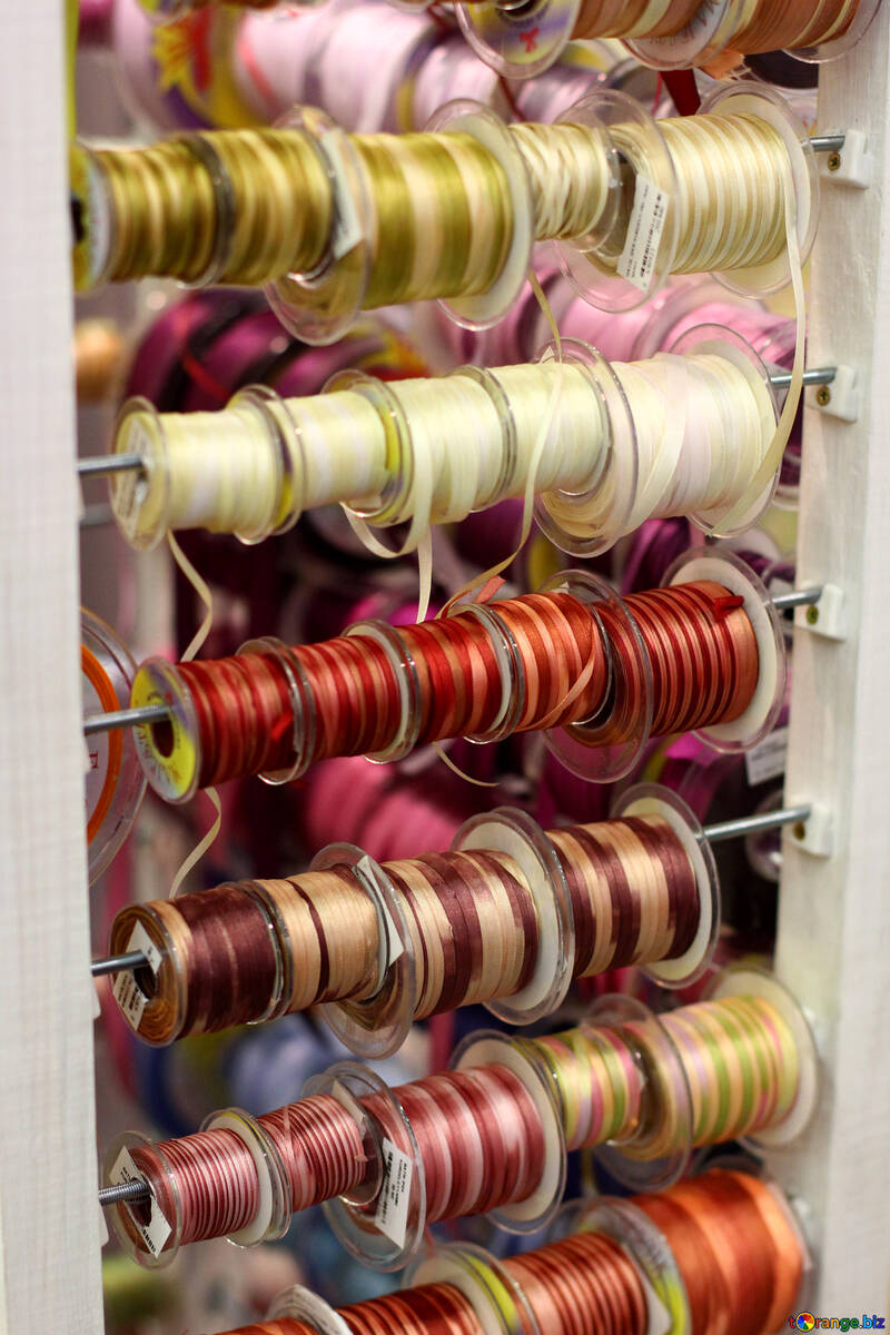 Rolls color ribbons bangles threads №52771