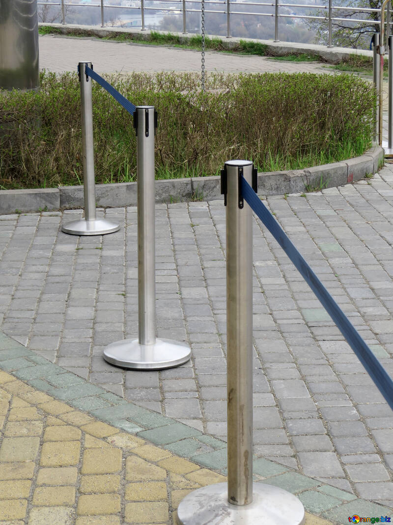 metallic security bars Fence pole barrier №52411