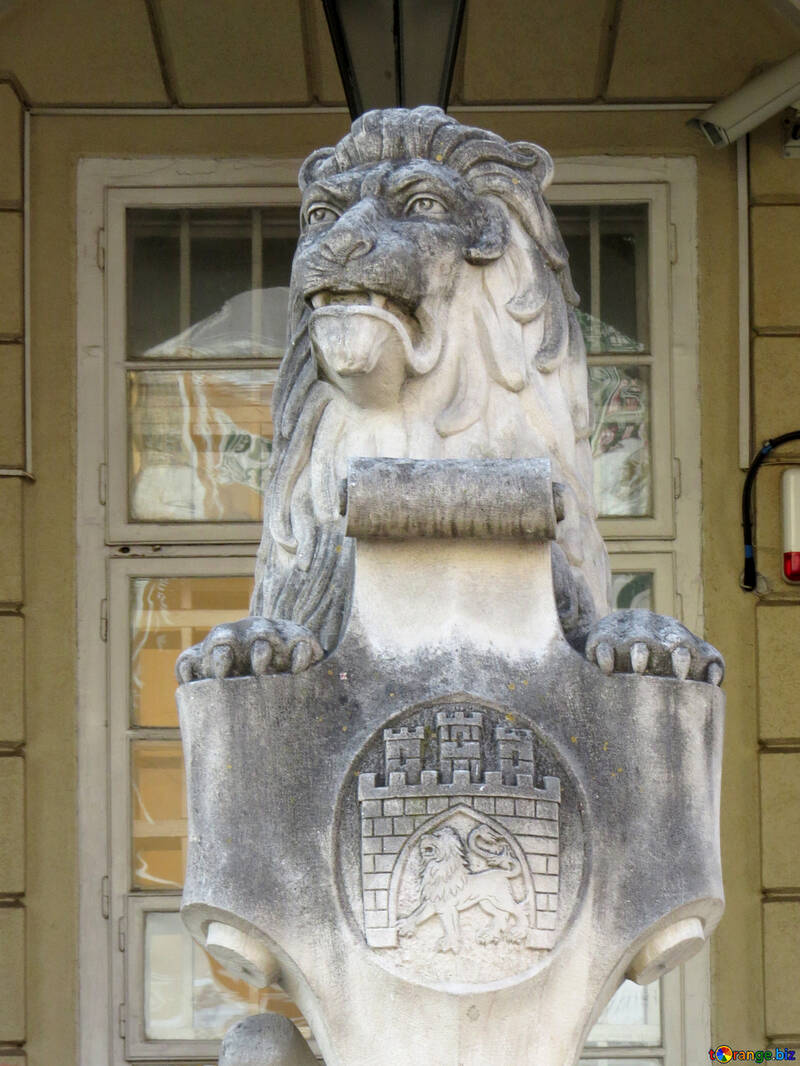 Estatua de piedra león №52338