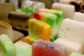 Handmade soaps of various colors. №53101