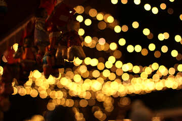 Lampioni della città di Natale