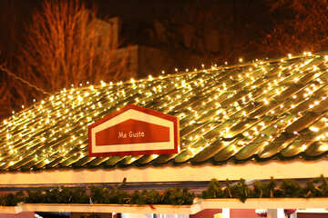 Luces de navidad en el techo №53524