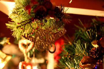 Adorno de árbol de navidad corona de pino feliz navidad №53537