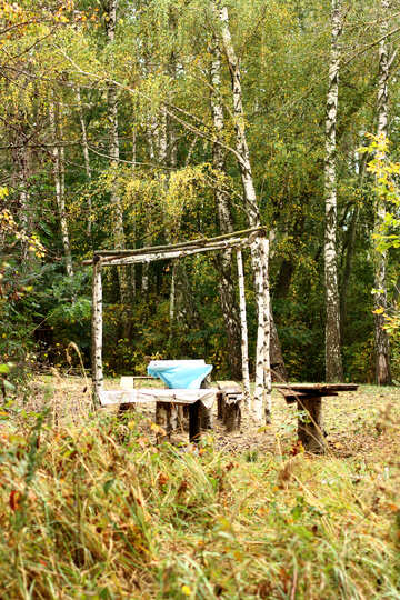 Traverse et table bois de forêt №53739