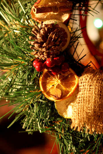 christmas wreath pine tree Xmas bell №53538