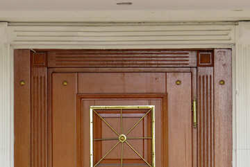 茶色の木製ドア №53373