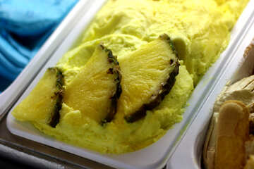 Pinapple Slices ice cream dessert sorbet №53058
