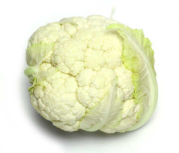 A close up of cauliflower isolated on white background №53634