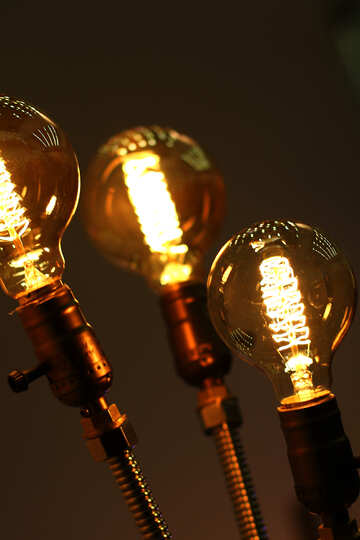 three dim-light bulbs Lighbulb