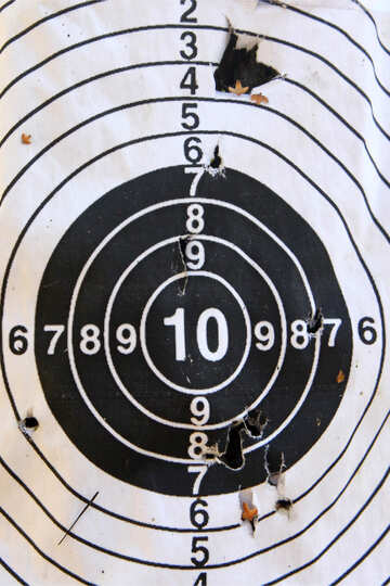 Un objetivo con designación de puntos: objetivo de papel de pistola №53339
