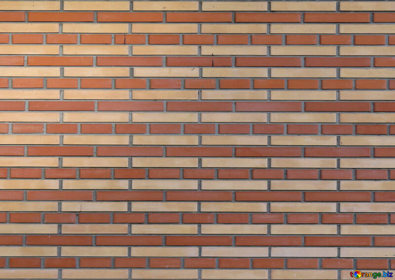 Brickwork close up of a brick building orange yellow brown pattern texture №53402