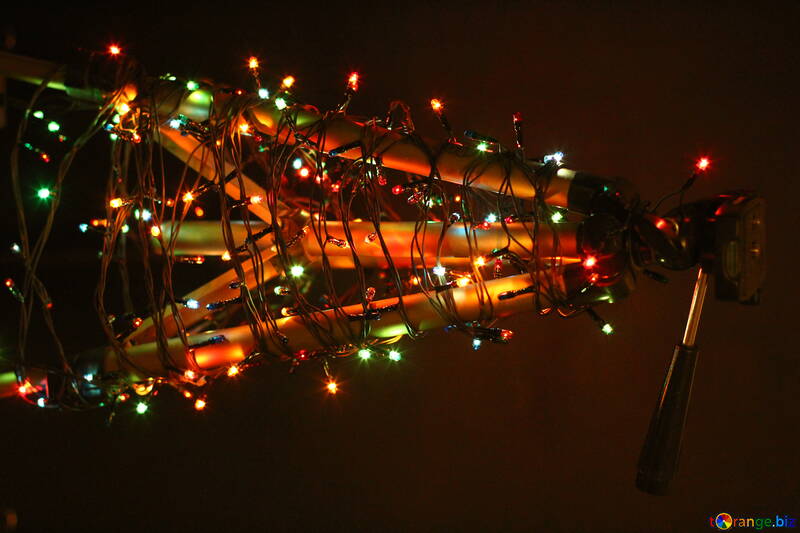 telescope with christmas lights №53623
