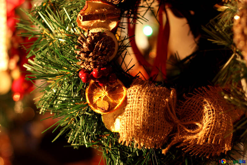 Decorazione di Natale pigne ghirlanda di albero di Natale №53539