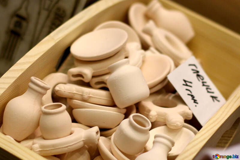 pieces in hood cup clay wood pots №53114
