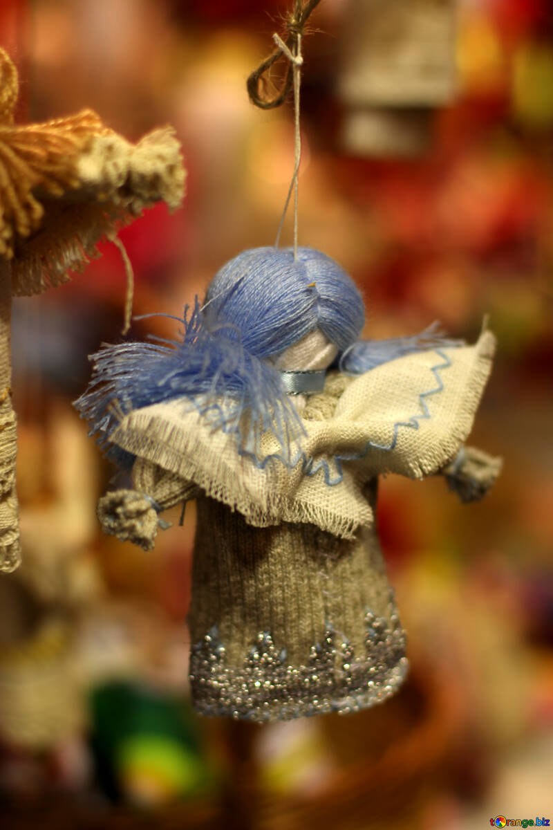 Angel christmas ornament hanging doll №53509