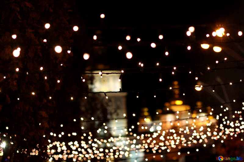 city lights at night sparkles glow №53552