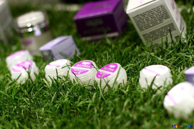 Cosmetics boxed on Grass №53008